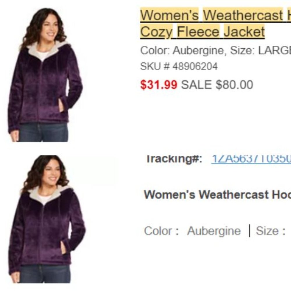 Cozy Fleece Jacket/Hoodie- Never Worn